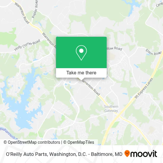 O'Reilly Auto Parts map