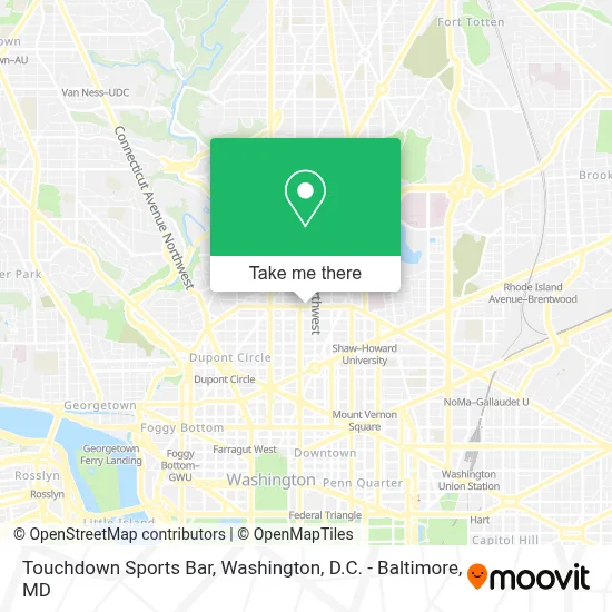 Touchdown Sports Bar map