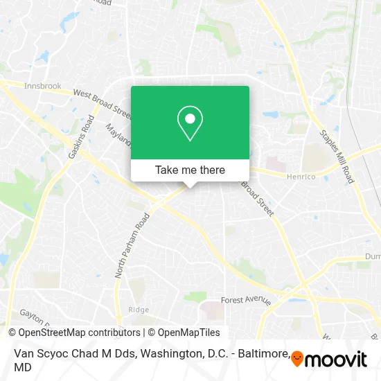 Van Scyoc Chad M Dds map