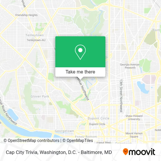 Cap City Trivia map