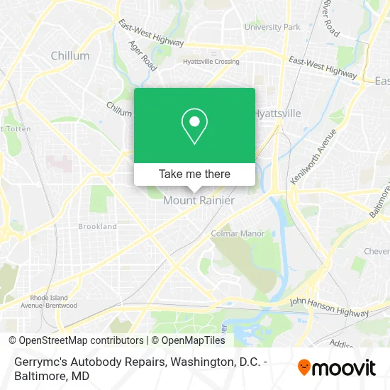 Gerrymc's Autobody Repairs map