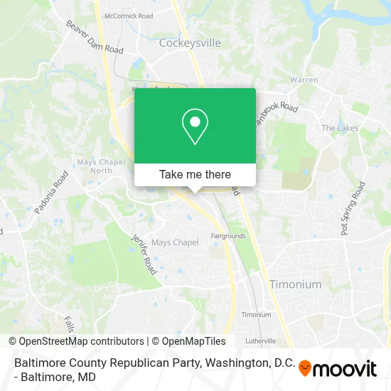 Baltimore County Republican Party map