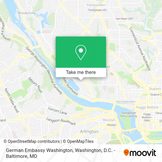 German Embassy Washington map