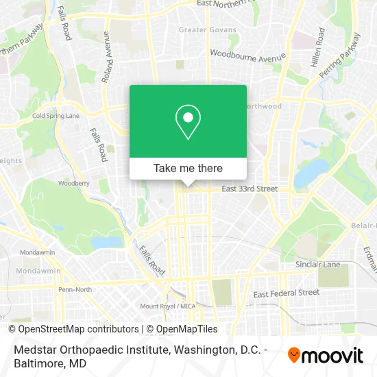 Medstar Orthopaedic Institute map