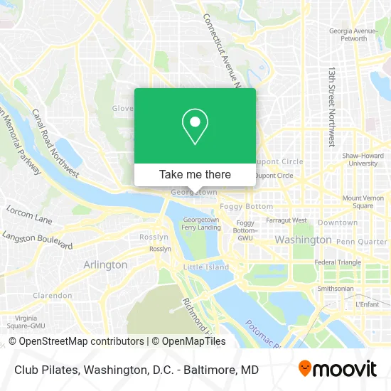 Club Pilates map