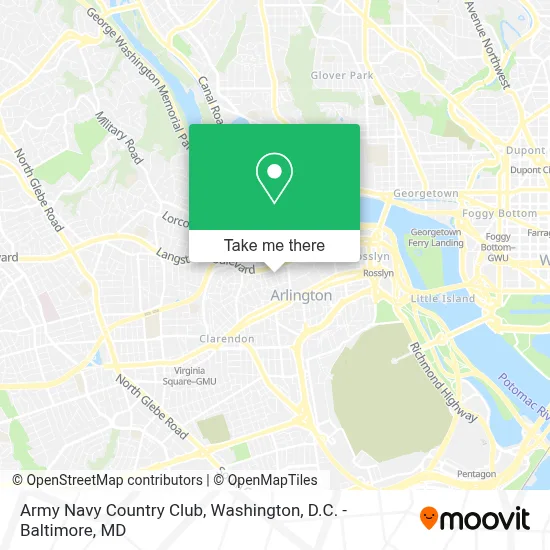 Army Navy Country Club map