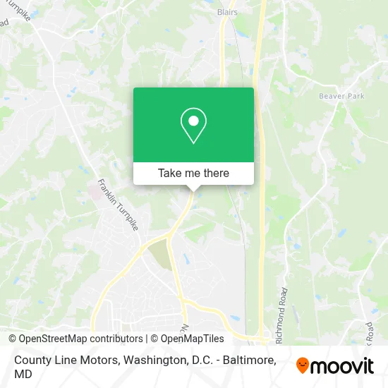 County Line Motors map