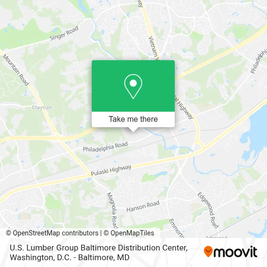 U.S. Lumber Group Baltimore Distribution Center map