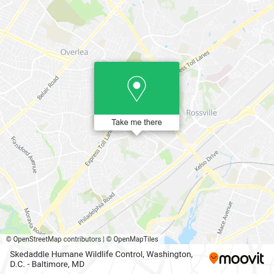 Skedaddle Humane Wildlife Control map