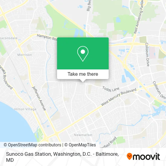 Sunoco Gas Station map