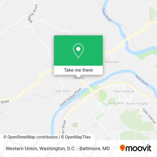 Western Union map