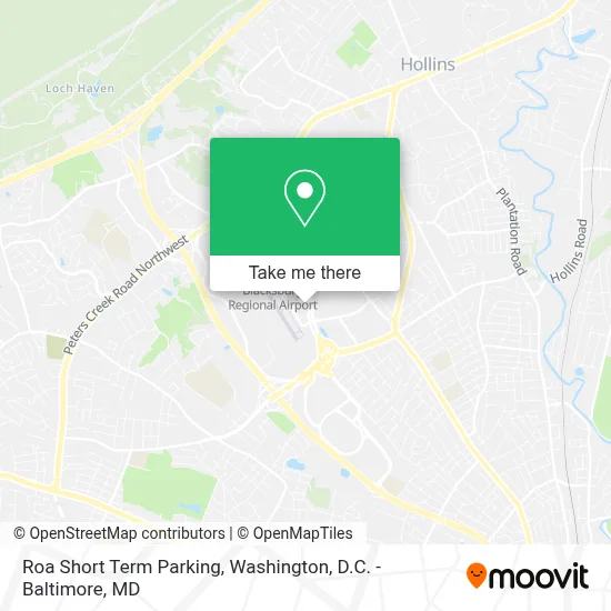 Roa Short Term Parking map