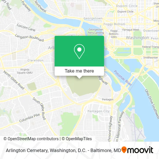 Arlington Cemetary map