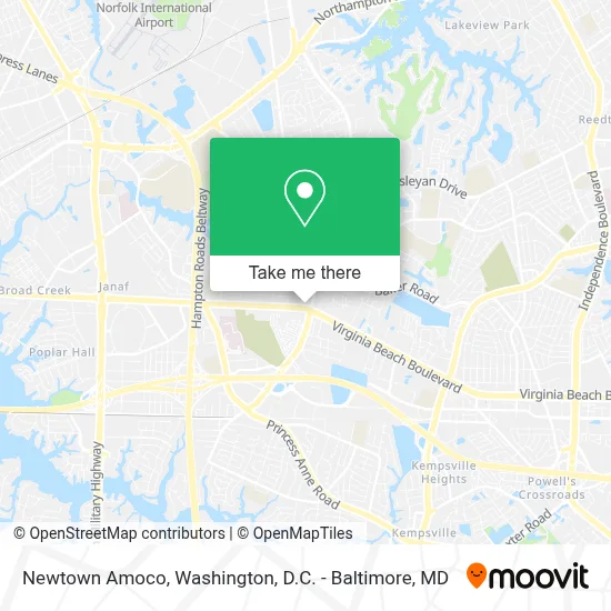 Newtown Amoco map