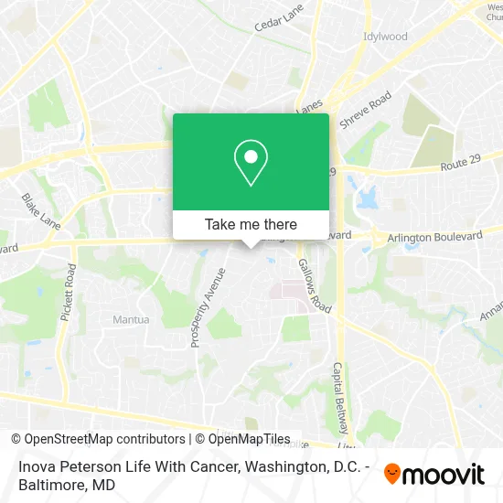 Inova Peterson Life With Cancer map