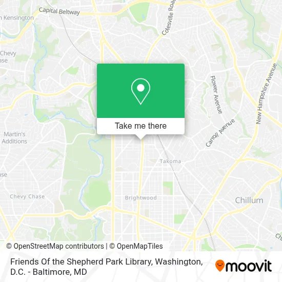 Friends Of the Shepherd Park Library map