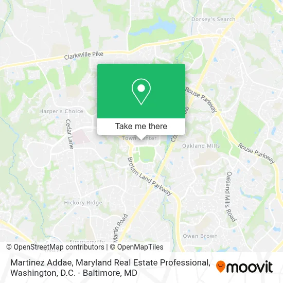 Martinez Addae, Maryland Real Estate Professional map