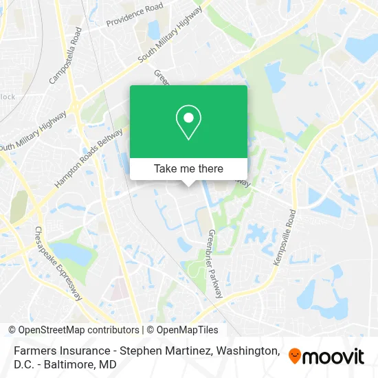 Farmers Insurance - Stephen Martinez map