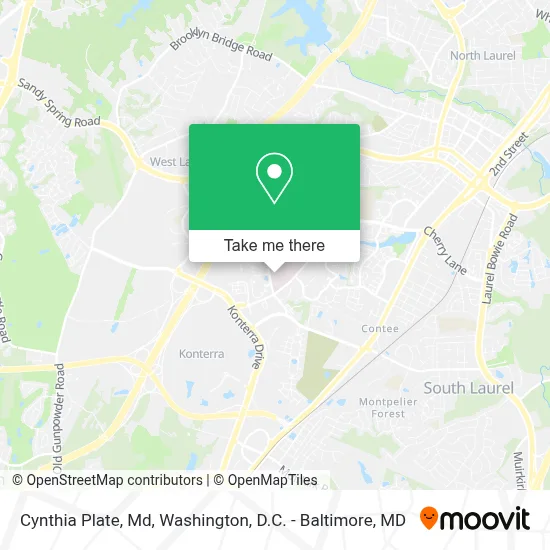 Cynthia Plate, Md map