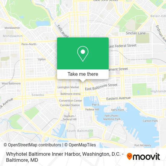 Whyhotel Baltimore Inner Harbor map
