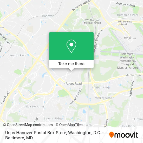 Usps Hanover Postal Box Store map