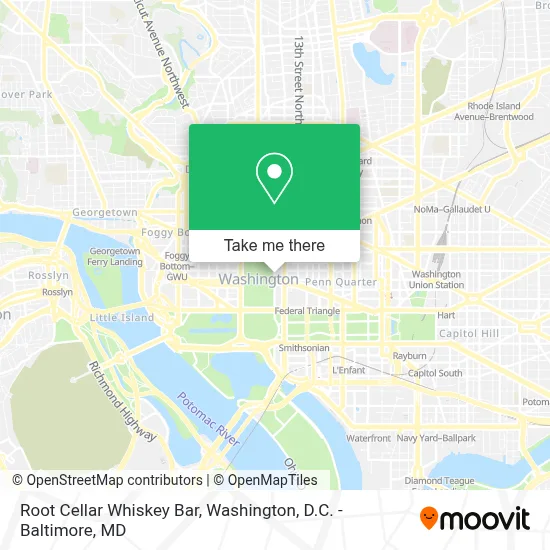Root Cellar Whiskey Bar map