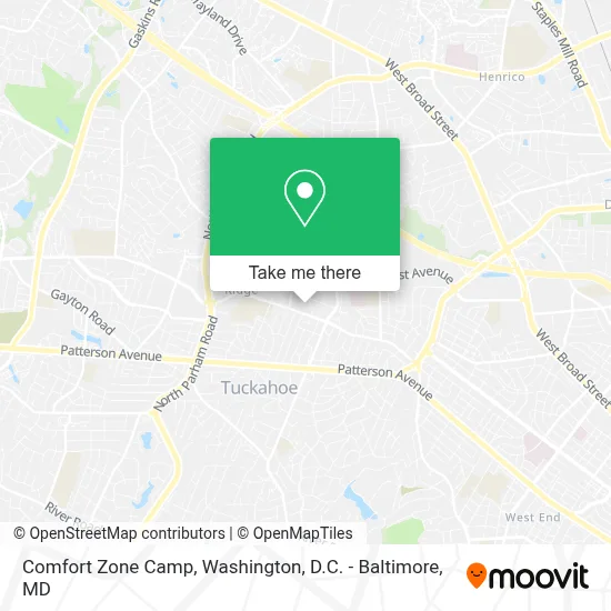 Comfort Zone Camp map