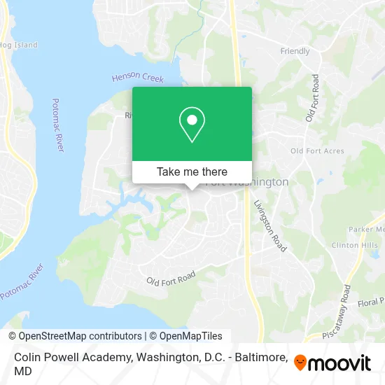 Colin Powell Academy map