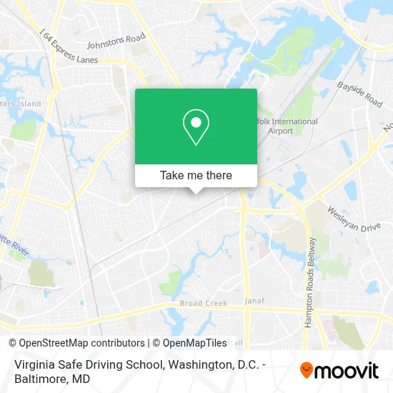 Virginia Safe Driving School map