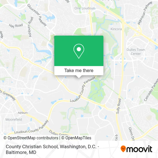 County Christian School map