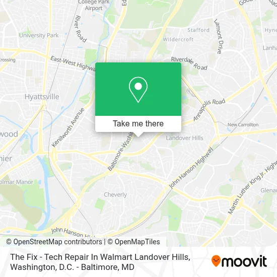 The Fix - Tech Repair In Walmart Landover Hills map