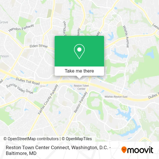 Reston Town Center Connect map