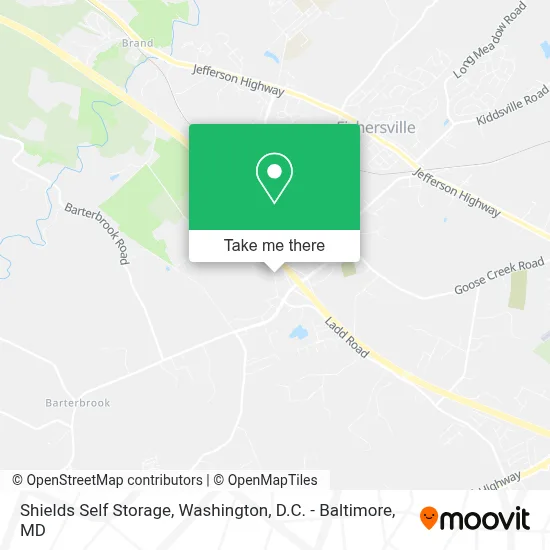 Shields Self Storage map
