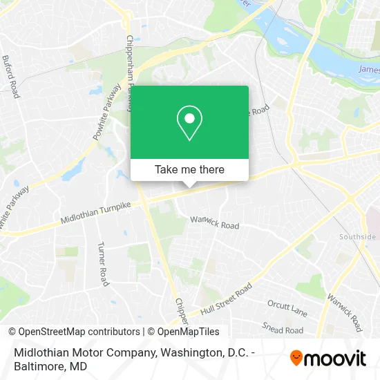 Midlothian Motor Company map