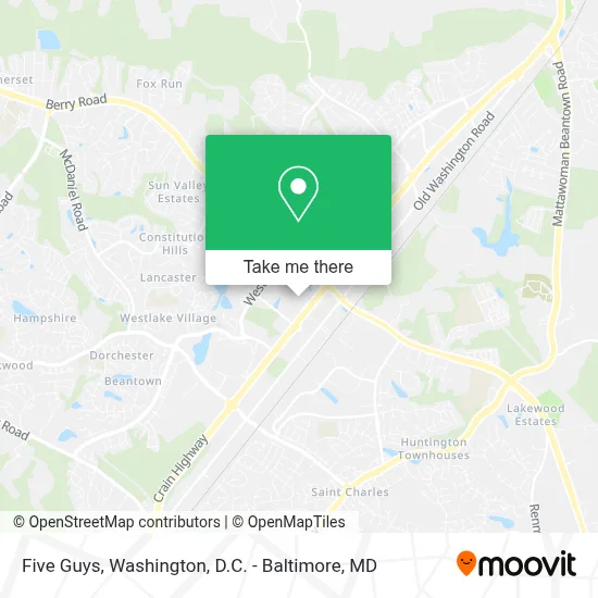 Five Guys map