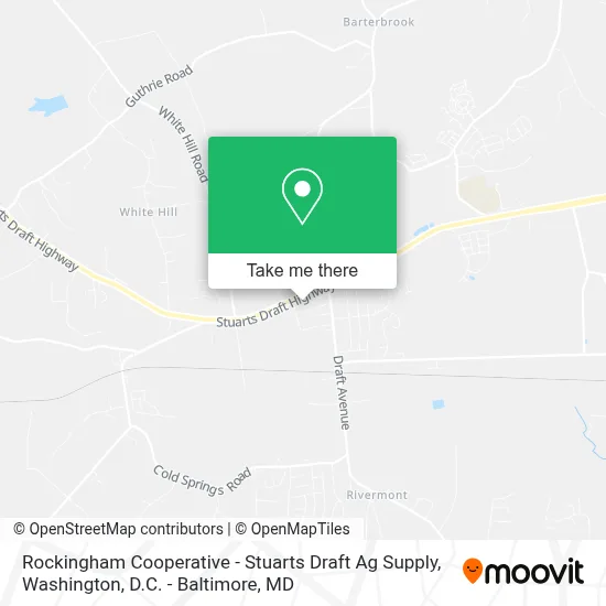 Rockingham Cooperative - Stuarts Draft Ag Supply map