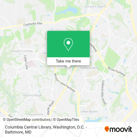 Columbia Central Library map
