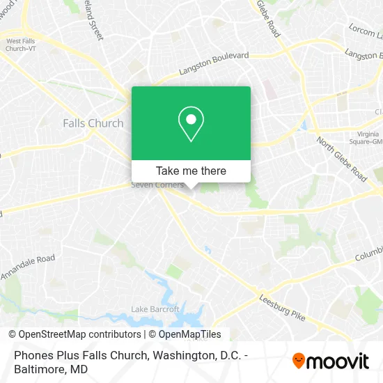 Phones Plus Falls Church map