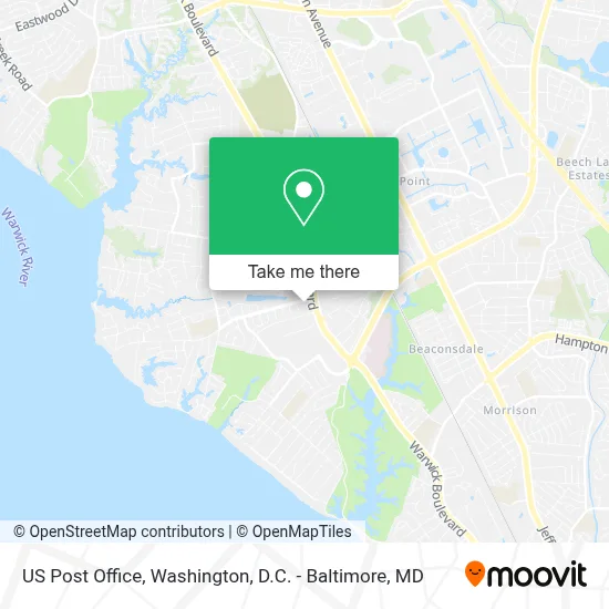 Us Post Office map