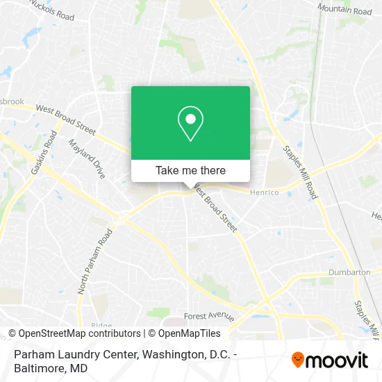 Parham Laundry Center map