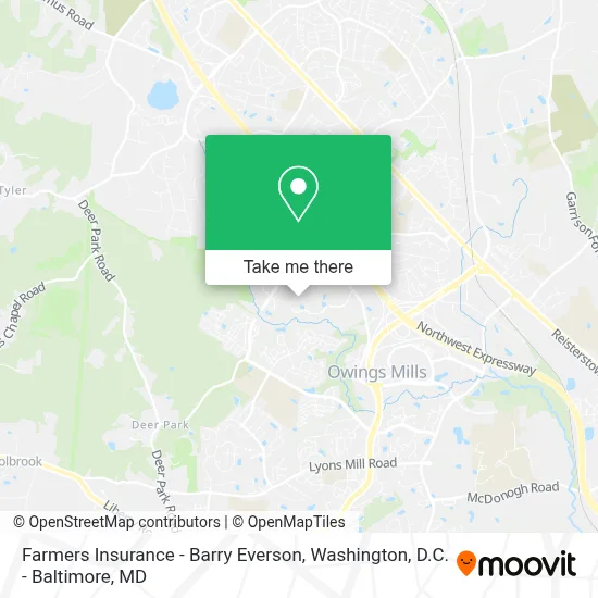 Farmers Insurance - Barry Everson map