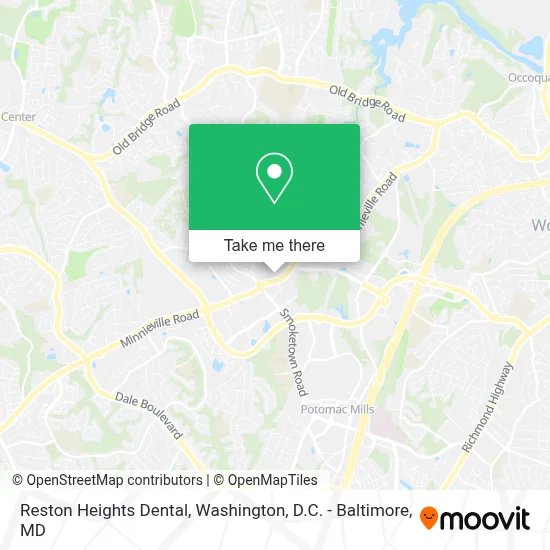 Reston Heights Dental map