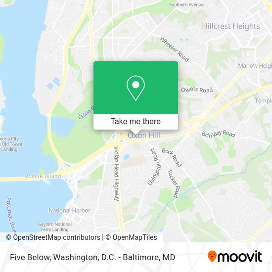 Five Below map