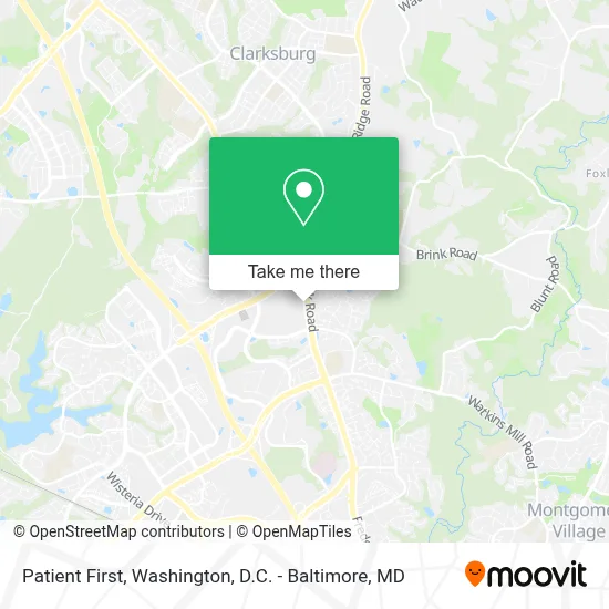 Patient First map