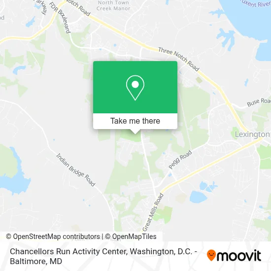 Chancellors Run Activity Center map