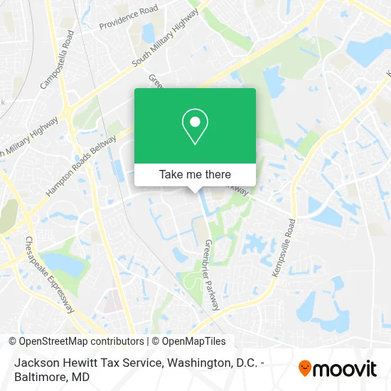 Jackson Hewitt Tax Service map