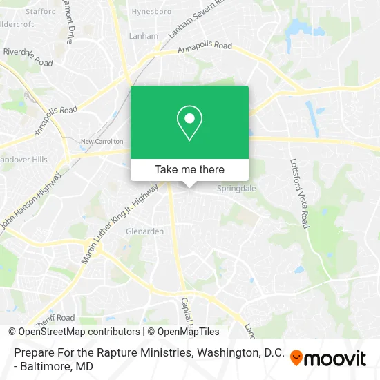 Prepare For the Rapture Ministries map
