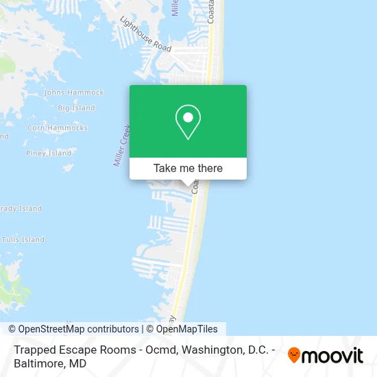 Trapped Escape Rooms - Ocmd map