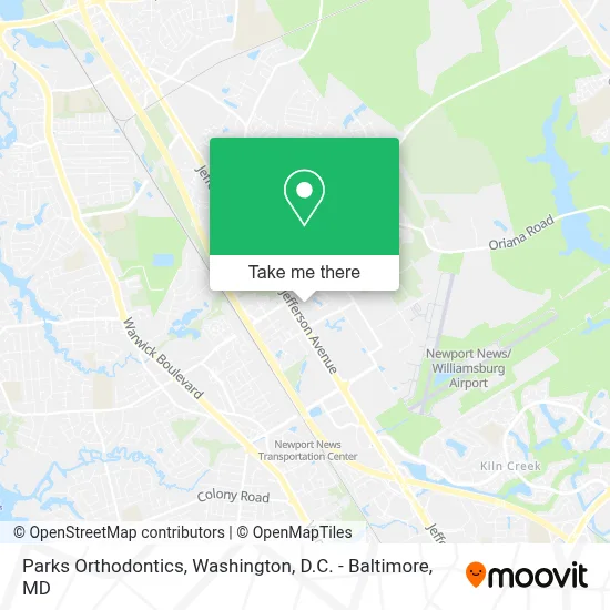Parks Orthodontics map