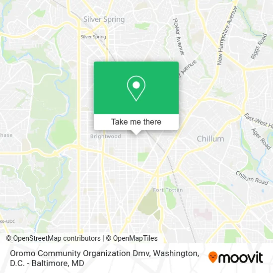 Oromo Community Organization Dmv map
